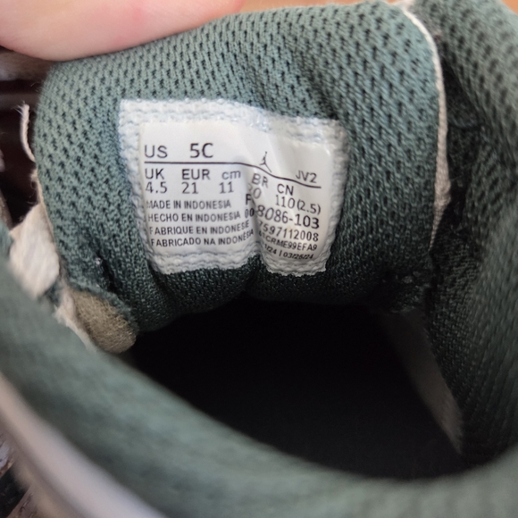 Nike Air Jordan Baby Toddler Shoes Mid Sneakers Green White US 5 C - Picture 8 of 8